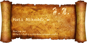 Hati Nikodém névjegykártya